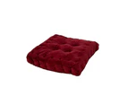 Velvet Square Thicken Velvet Chair Cushion Comfort Seat Cushion Chair Pad Pillow for Family Office - Red