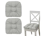 2Pcs Dining Chair Cushions Office Chair Seat Pad Backrest Pad Light Grey