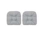 2Pcs Dining Chair Cushions Office Chair Seat Pad Backrest Pad Light Grey