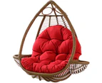 Hanging Egg Chair Cushion Sofa Swing Chair Seat Relax Cushion Padded Pad Covers Red