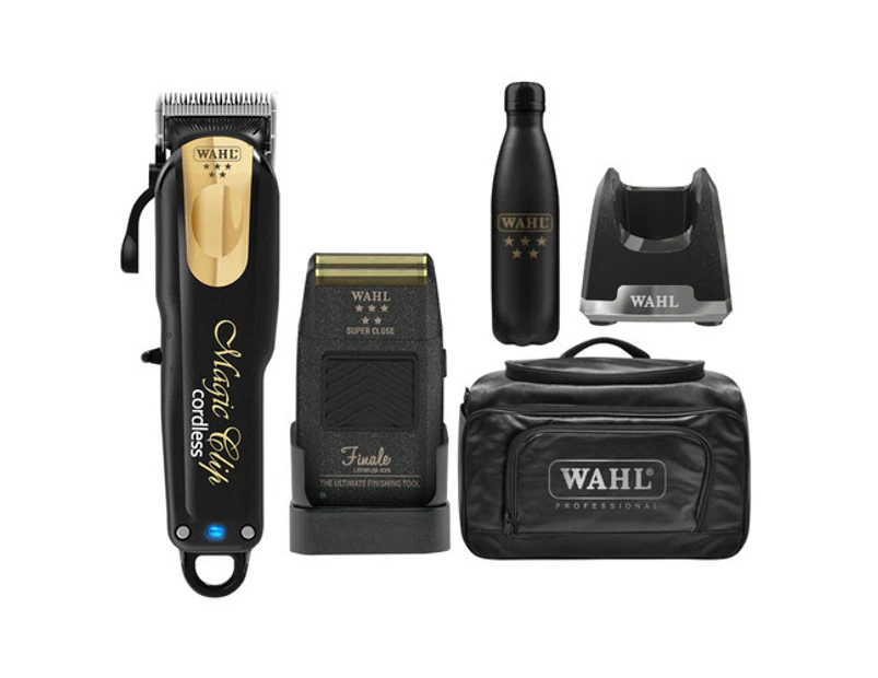 Wahl Black & Gold Magic Clipper & Finale Shaver Combo