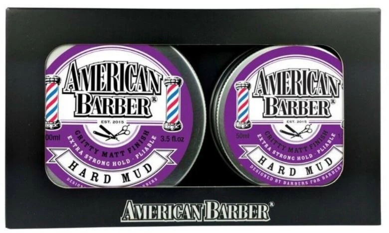 American Barber Hard Mud Wax Duo Pack 50ml & 100ml