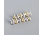 Thick CZ Huggie Hoop Earrings Gold 8mm