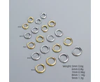 Huggie Hoop Sterling Silver Earrings Gold 7mm