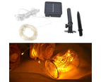 20M 200 Led Solar Power String Lights Outdoor Copper Wire String Lights For Party Decorationyellow