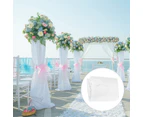 10M Organza Fabric For Wedding Party Banquet Event Decor Chair Table Runner Arch Decorationwhite