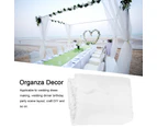 10M Organza Fabric For Wedding Party Banquet Event Decor Chair Table Runner Arch Decorationwhite