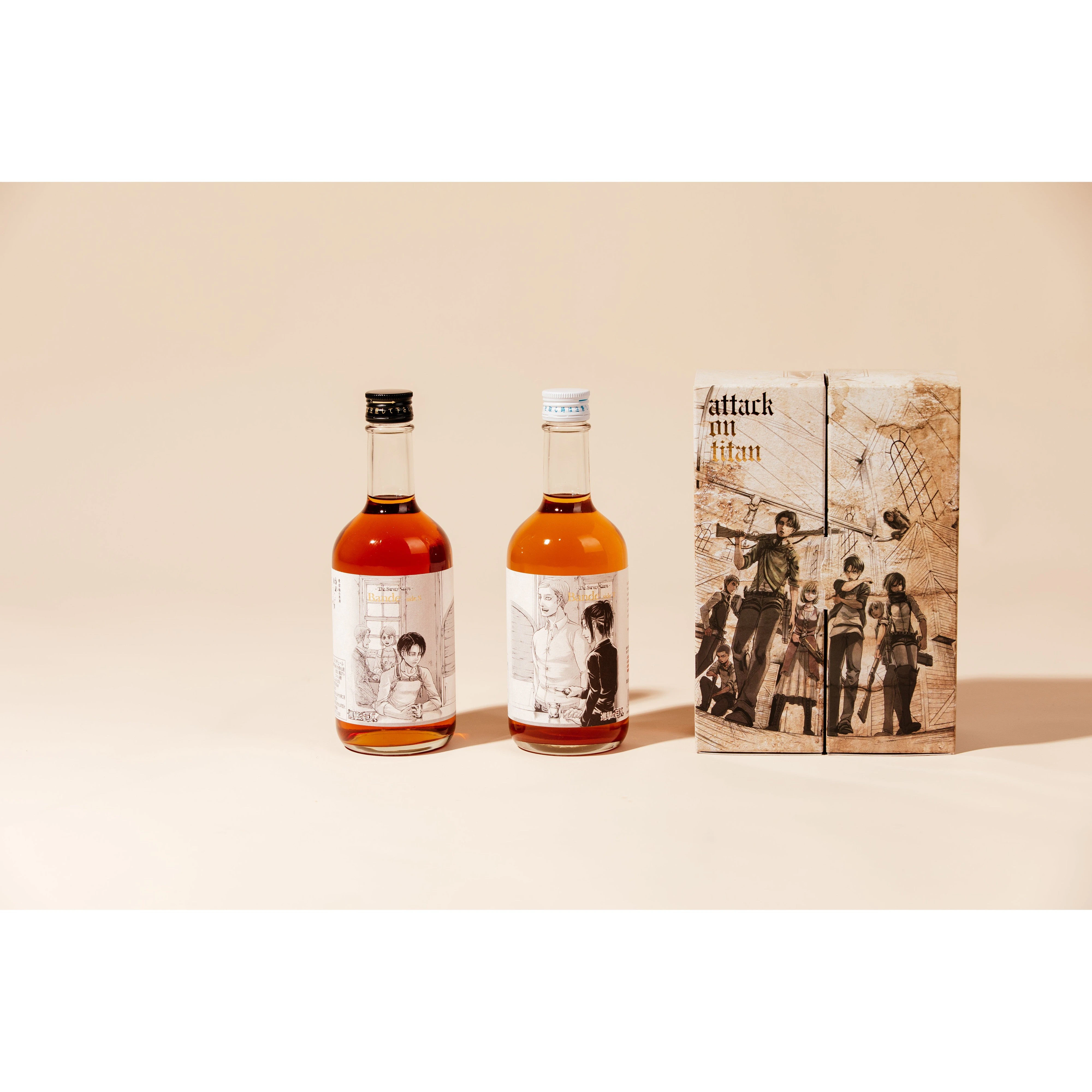 "Attack on Titan" Original drawn label Plum Wine Gift Set 2x500ml