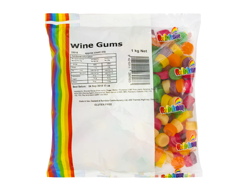 Rainbow Winegums 1kg