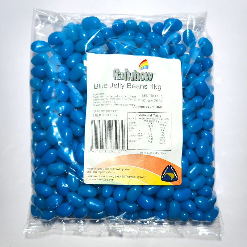 Rainbow Blue Jelly Beans 1kg