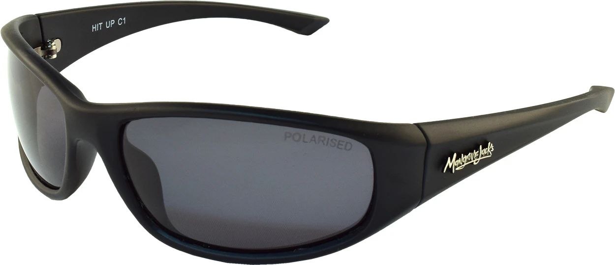 Mangrove Jacks Hit Up C1 Matte Black / Smoke Polarised Lenses