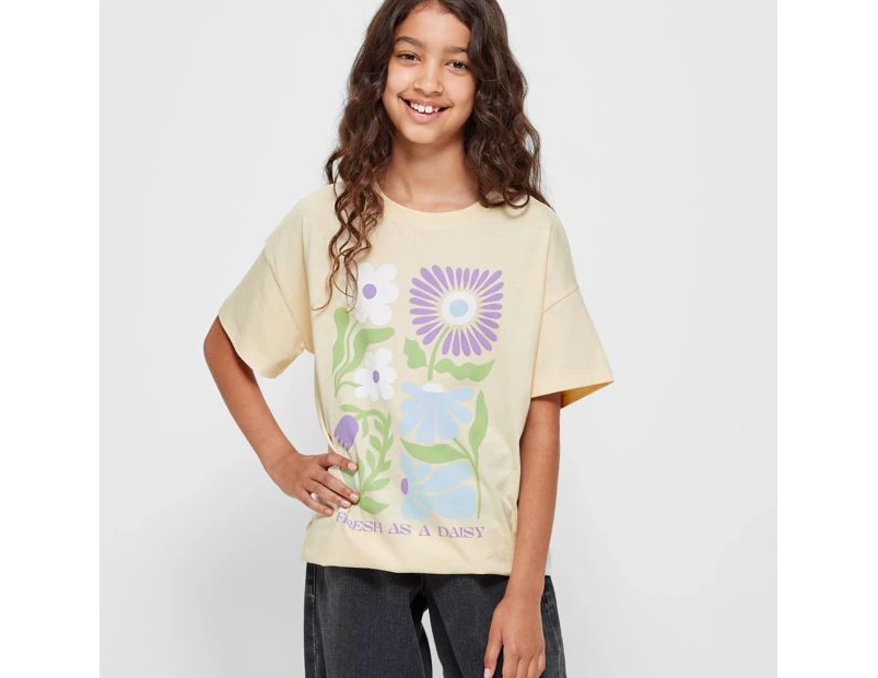 Target Organic Cotton Graphic Print Longline T-shirt