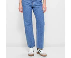 High Rise Straight Leg Denim Jeans - Lily Loves