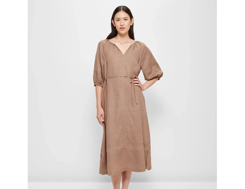 Target European Linen Raglan Midi Dress