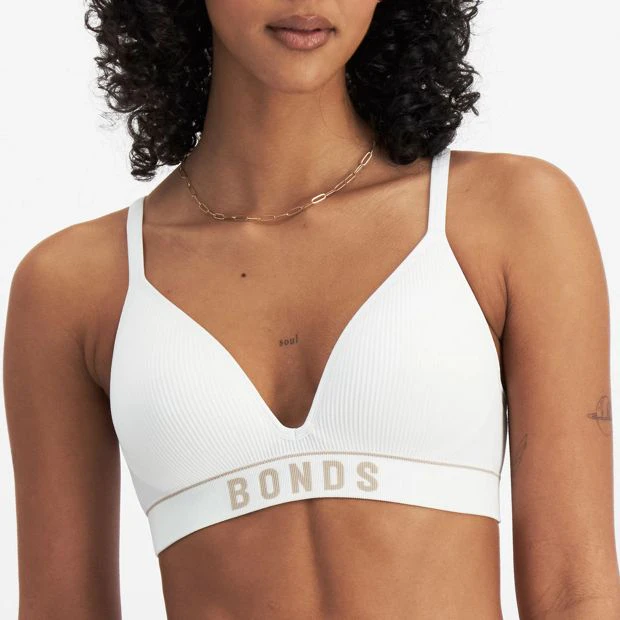 Retro Rib T-Shirt Crop Bra - Bonds