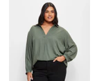 Target Plus Size Pleat Front Blouse