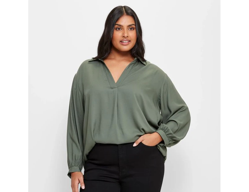 Target Plus Size Pleat Front Blouse