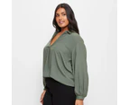 Target Plus Size Pleat Front Blouse