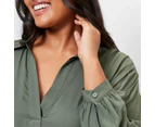 Target Plus Size Pleat Front Blouse