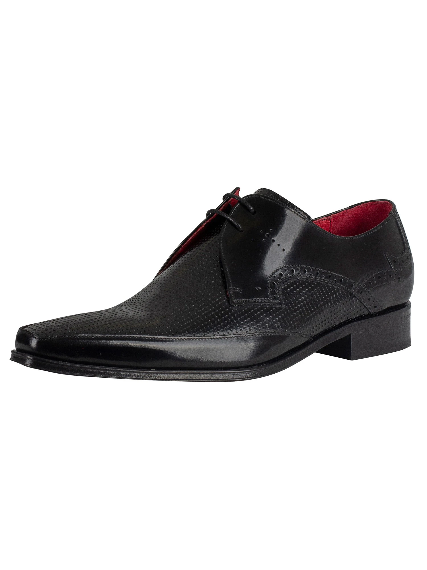 Jeffery West Men's Polished Leather Shoes - Black