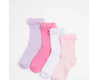 Girls' Frilled Socks 4 Pack - Maxx