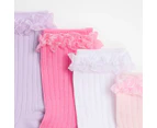 Girls' Frilled Socks 4 Pack - Maxx