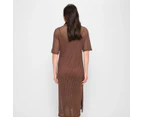 Target Crochet Knit Polo Midi Dress