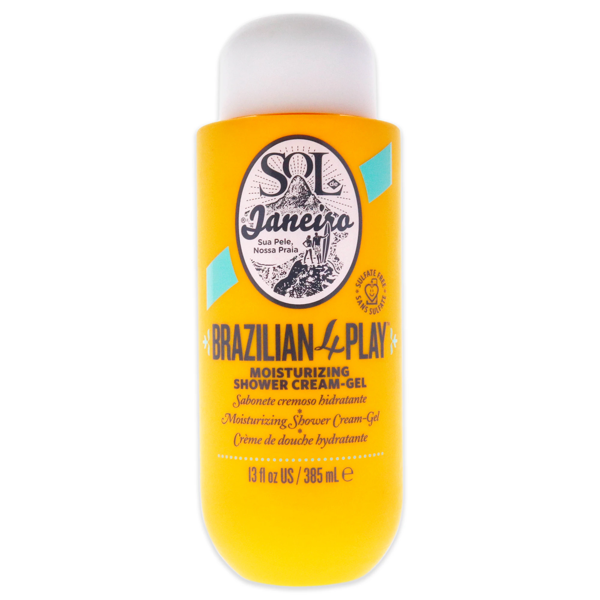 Brazilian 4 Play Moisturizing Shower Cream Gel by Sol de Janeiro for Unisex - 13 oz Shower Gel