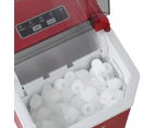 Vevare Portable Ice Maker Machine Ice Cube Tray With Handle 12kg Red