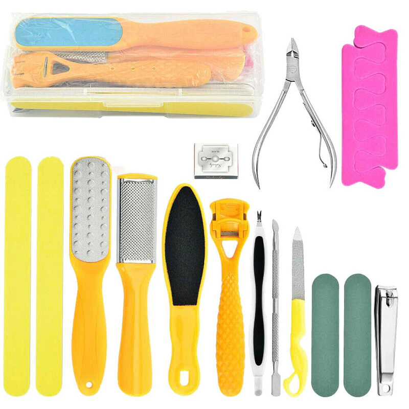 17 Pcs Foot File Pedicure Nail File Death Skin Remover Foot Care Kit Scrubber