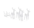 vidaXL Reindeers & Sleigh Christmas Decoration 280x28x55 cm Acrylic