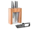 Global 79629 IKASU V Knife Block Set with Bonus Acuminate Adjustable Knife Sharp