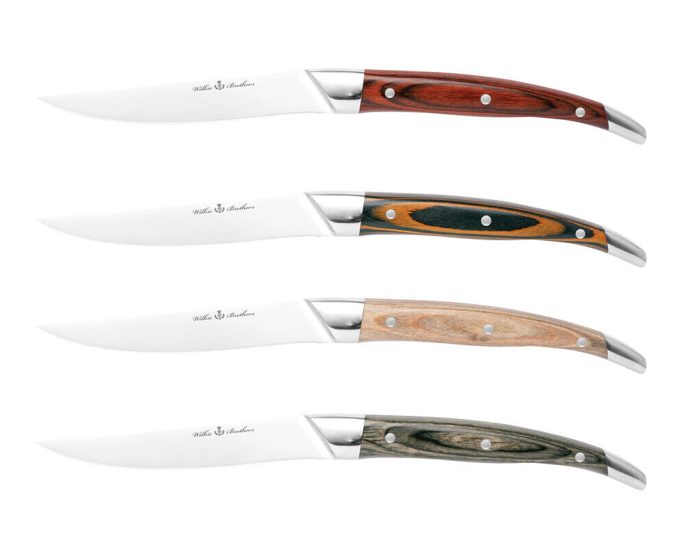 Wilkie Brothers 4 Piece Pakka Steak Knife Set - Stainless steel