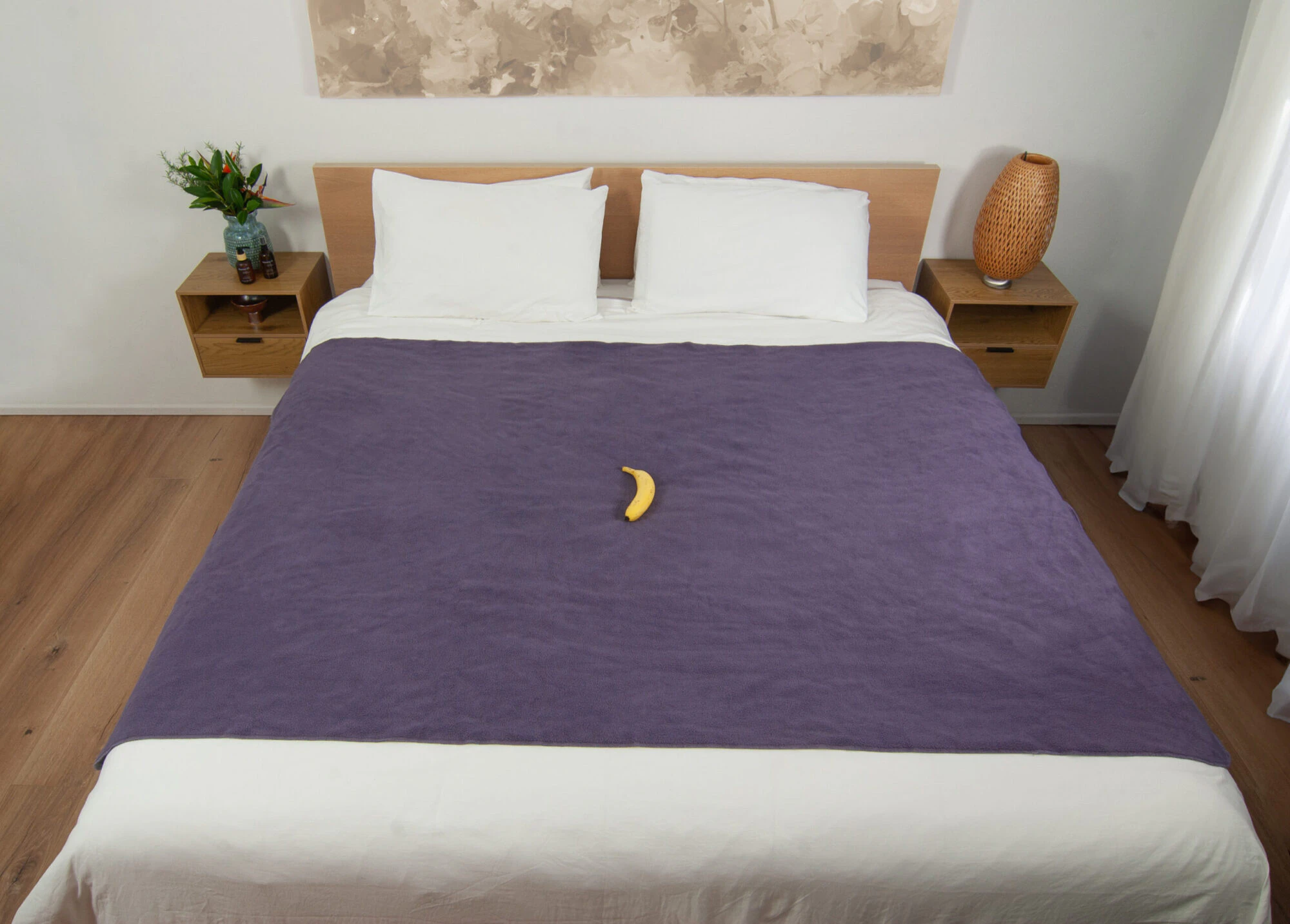 BANANA passion waterproof blanket - Heather Grey