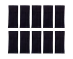 Salon Hair Towels 10 Pack - Fast Drying Towel for Hair, Hands, Face Use at Home, Salon, Spa, Barber -black