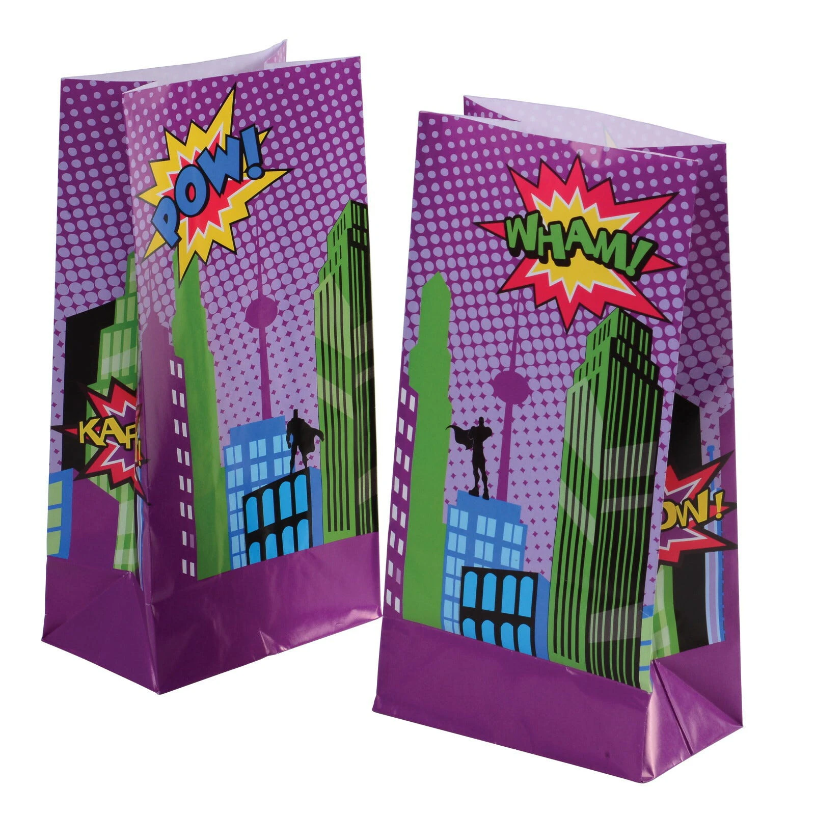 Superhero Comic Paper Favour Bags (Pack of 12)