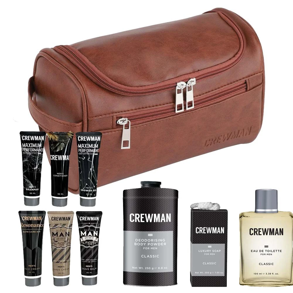 Crewman Mens Classic 10 Piece Shower, Bath and Body Gift Pack Set