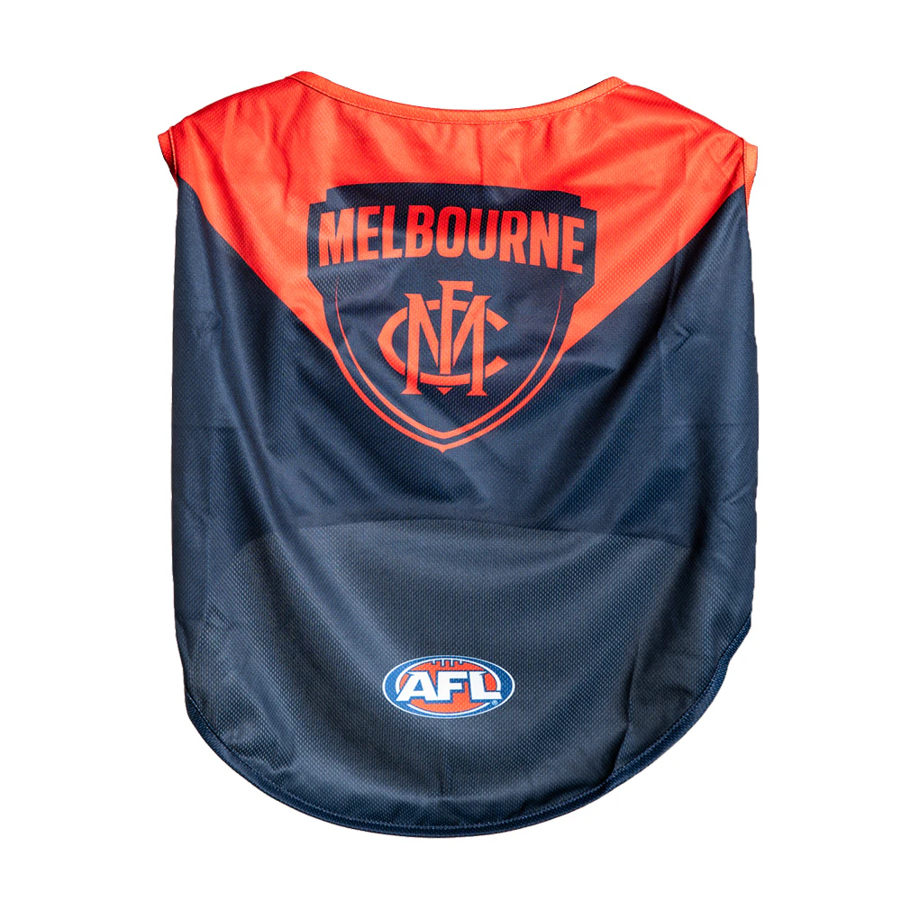 AFL Melbourne Demons Pet Dog/Puppy Sports Breathable Jersey Clothing/Costume - Multicoloured