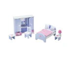 Tidlo Wooden Dollhouse Bedroom Furniture 1:12 Kids/Toddler Fun Play Toy Set 3+