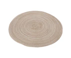 Round Anti-Slip Heat-Resistant Washable Placemat Dining Table Mat (Coffee, 36Cm)