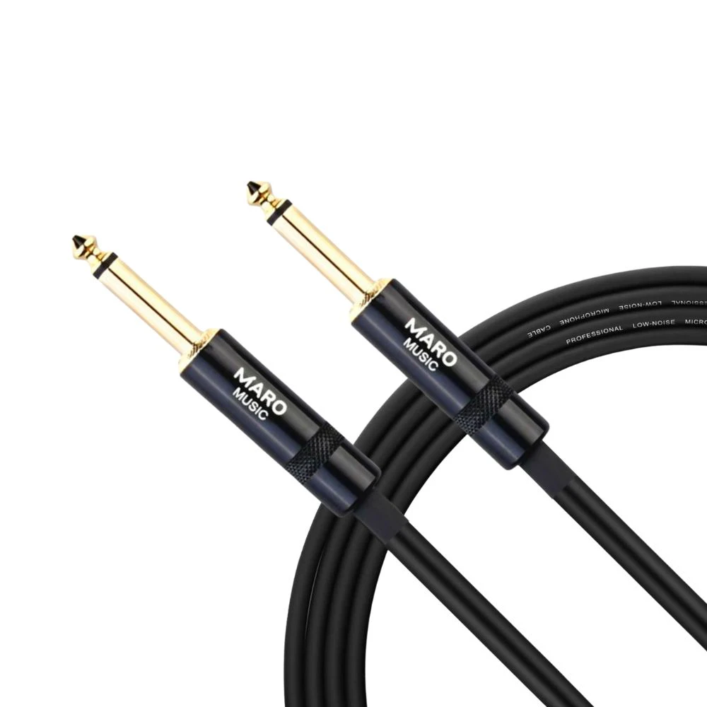 Maro Music 6.35mm TRS to 6.35mm TRS Guitar Cable, 1/4 Straight Instrument Cable for Electric Guitar, Bass Guitar, 30ft