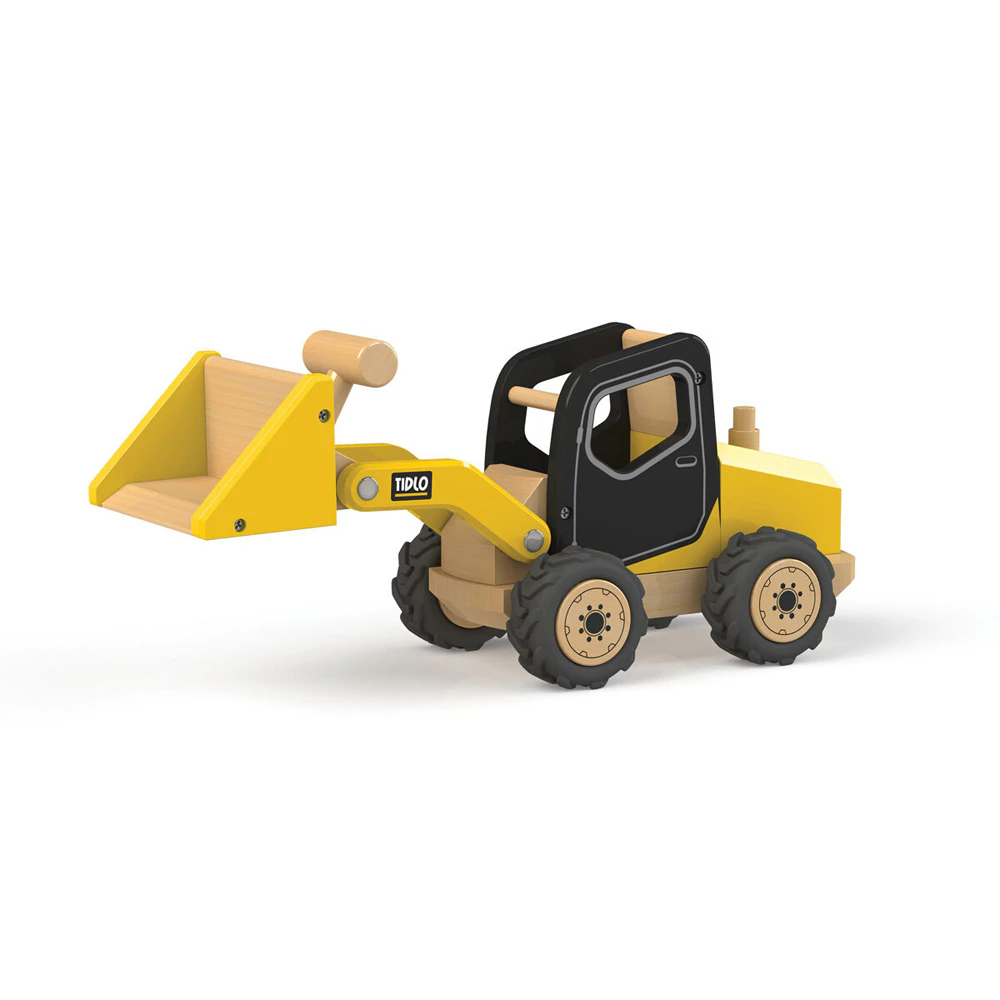 Tidlo Front End Loader Figure 33cm Wooden Toy Kids Interactive Pretend Play 3+