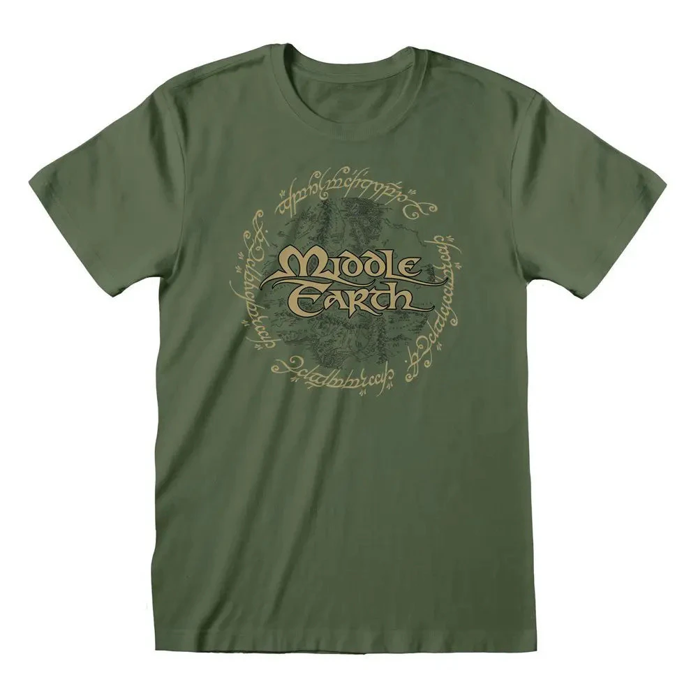 Lord Of The Rings Unisex Adult Middle Earth T-Shirt (Green) - HE747