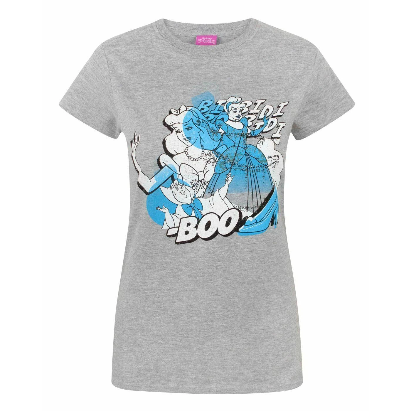 Cinderella Womens Bibbidi Bobbidi Boo T-Shirt (Grey) - NS8426