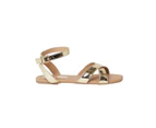 Dorothy Perkins Womens Fernando Metallic Crossover Strap Sandals (Gold) - DP5315