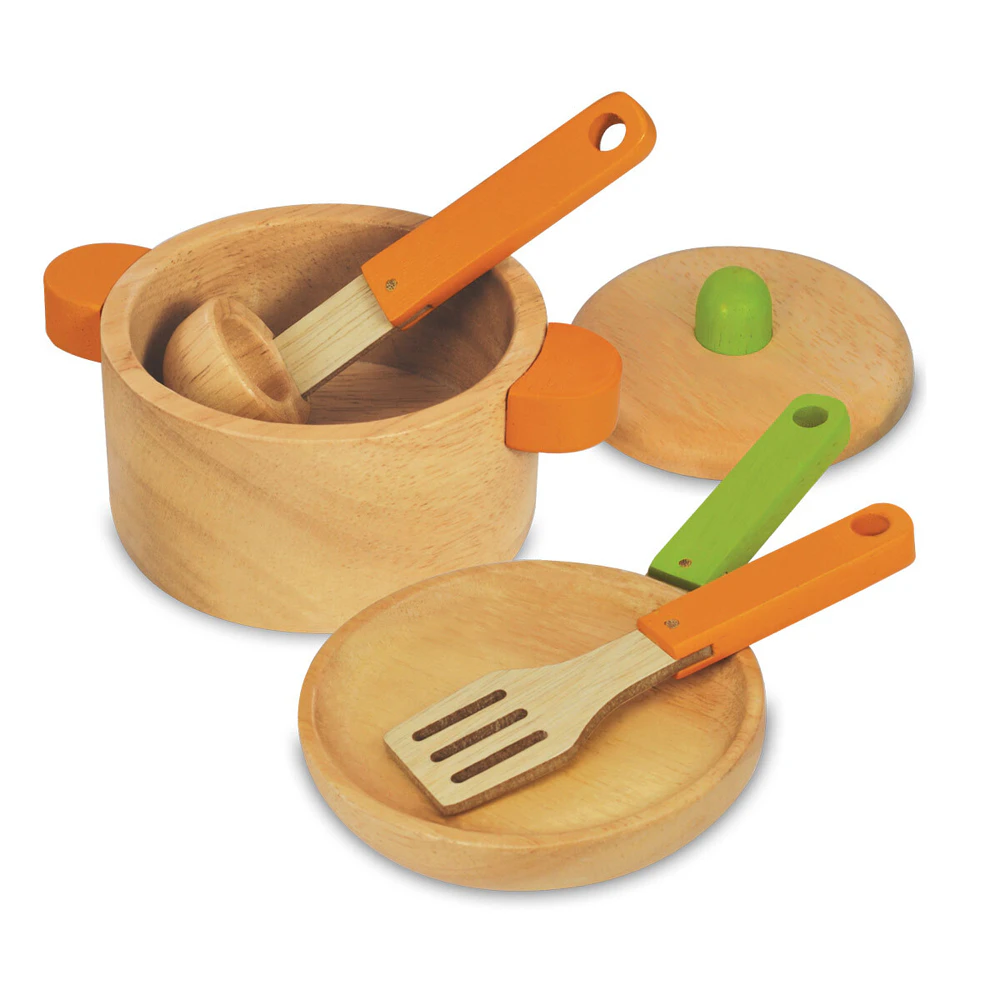 5pc Im Toy Wooden Cooking Set Kids/Children Kitchen Fun Pretend Play Toy 36m+