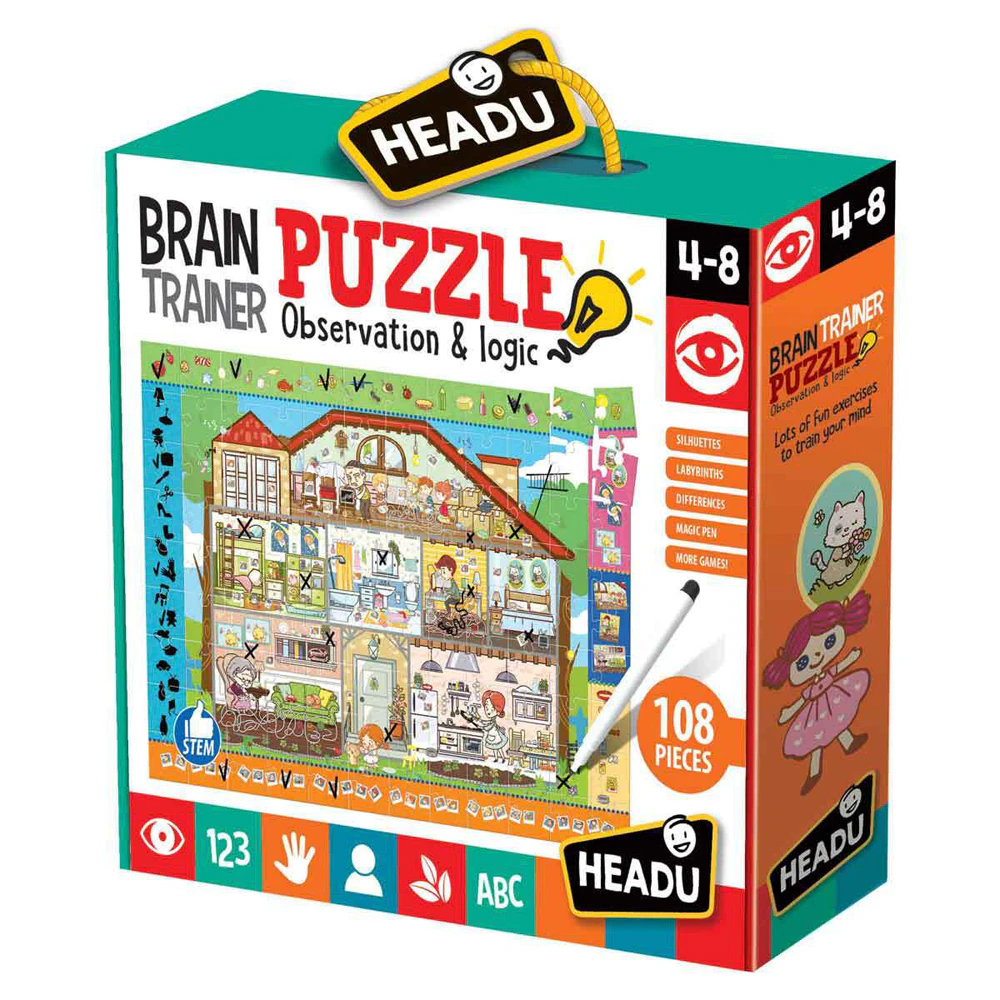 108pc Headu Brain Trainer Kids/Children Fun Interactive Jigsaw Puzzle Set 4y+