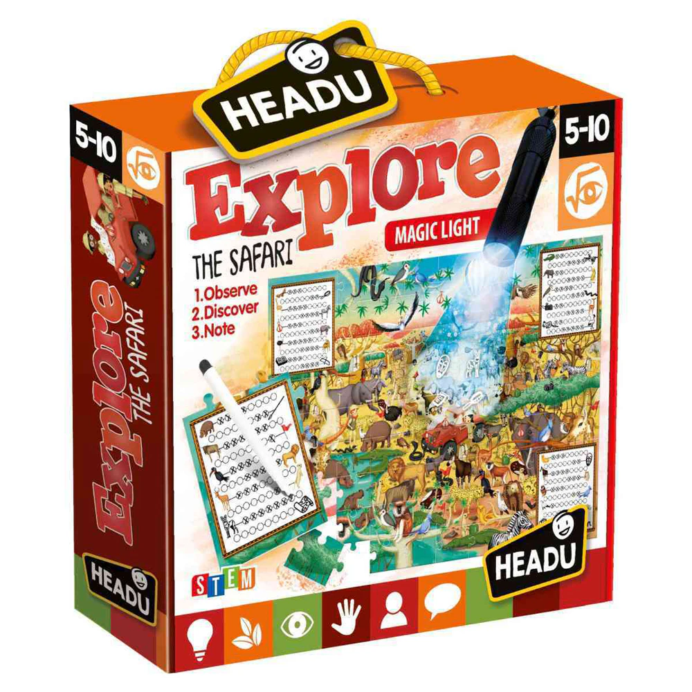 Headu Explore the Safari Kids/Children Interactive Learning Activity Puzzle 5+