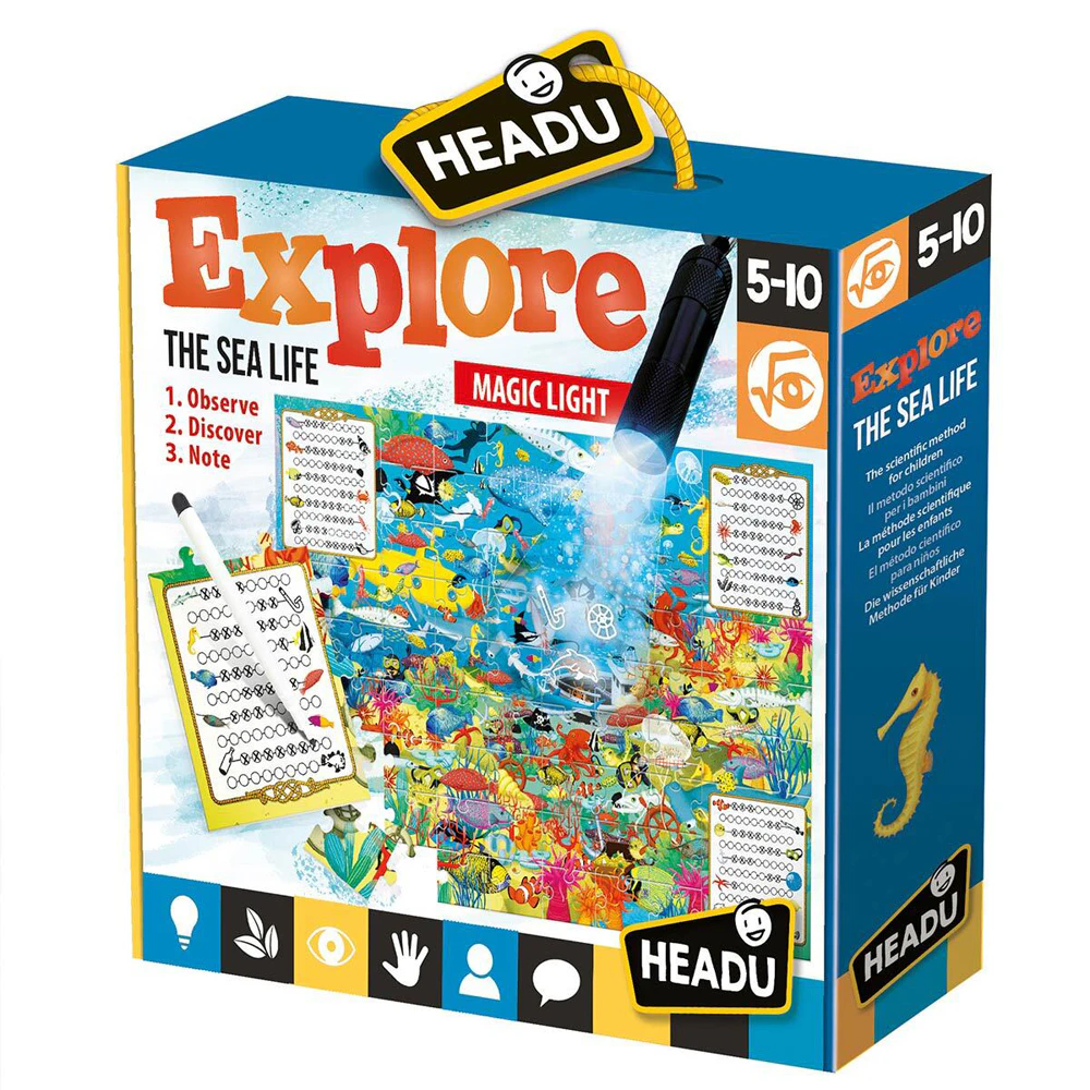 Headu Explore the Sea Life Kids/Children Interactive Learning Activity Puzzle 5+