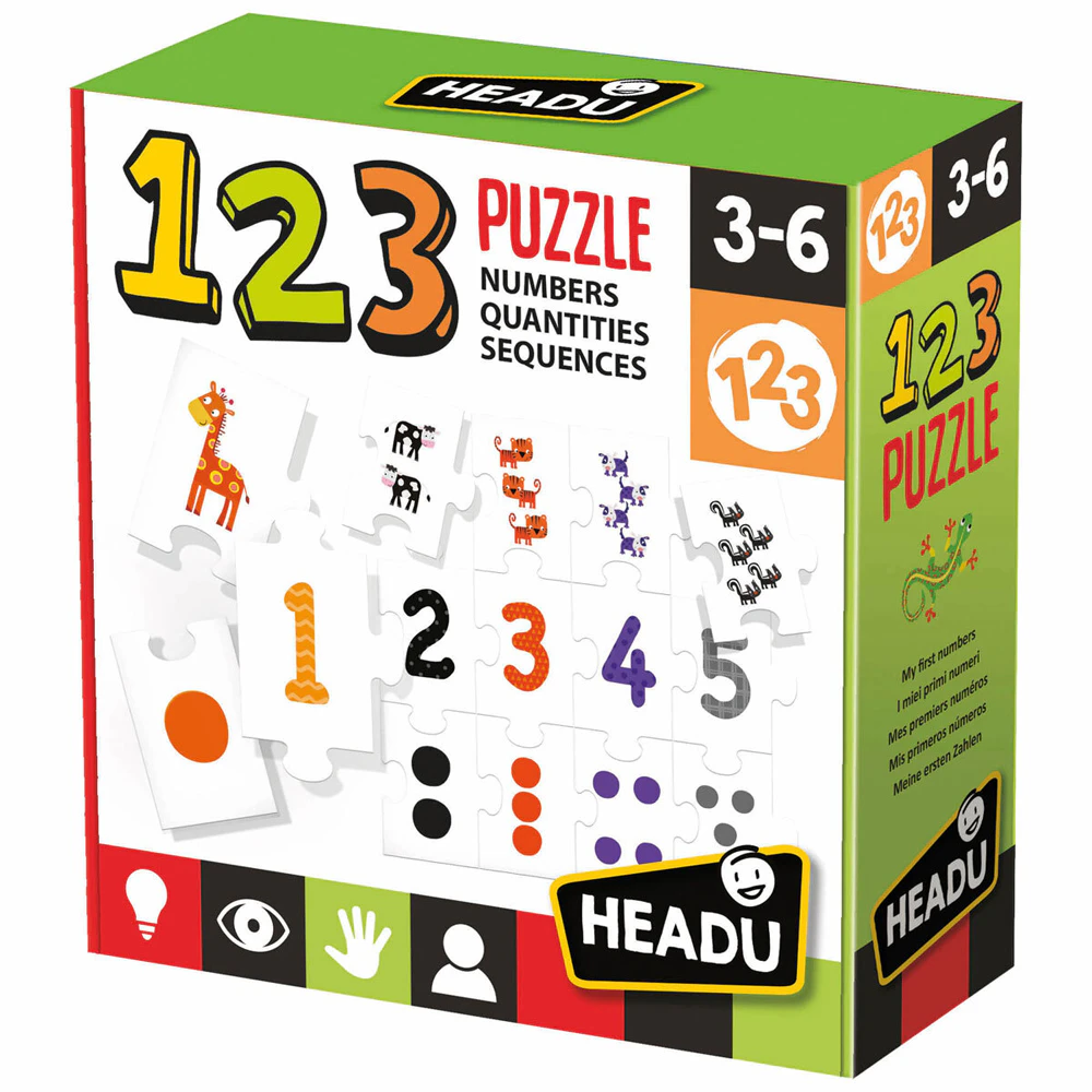 Headu 123 Numbers Jigsaw Puzzle Kids/Children Fun Interactive Learning Set 3y+